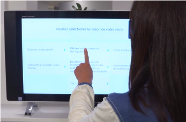 Sélection du service sur le système de ticketing Teleportel