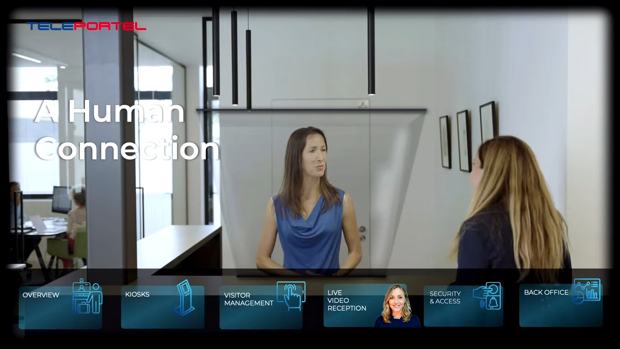 3D Holographic Receptionist | Human Remote Reception with Real Eye Contact