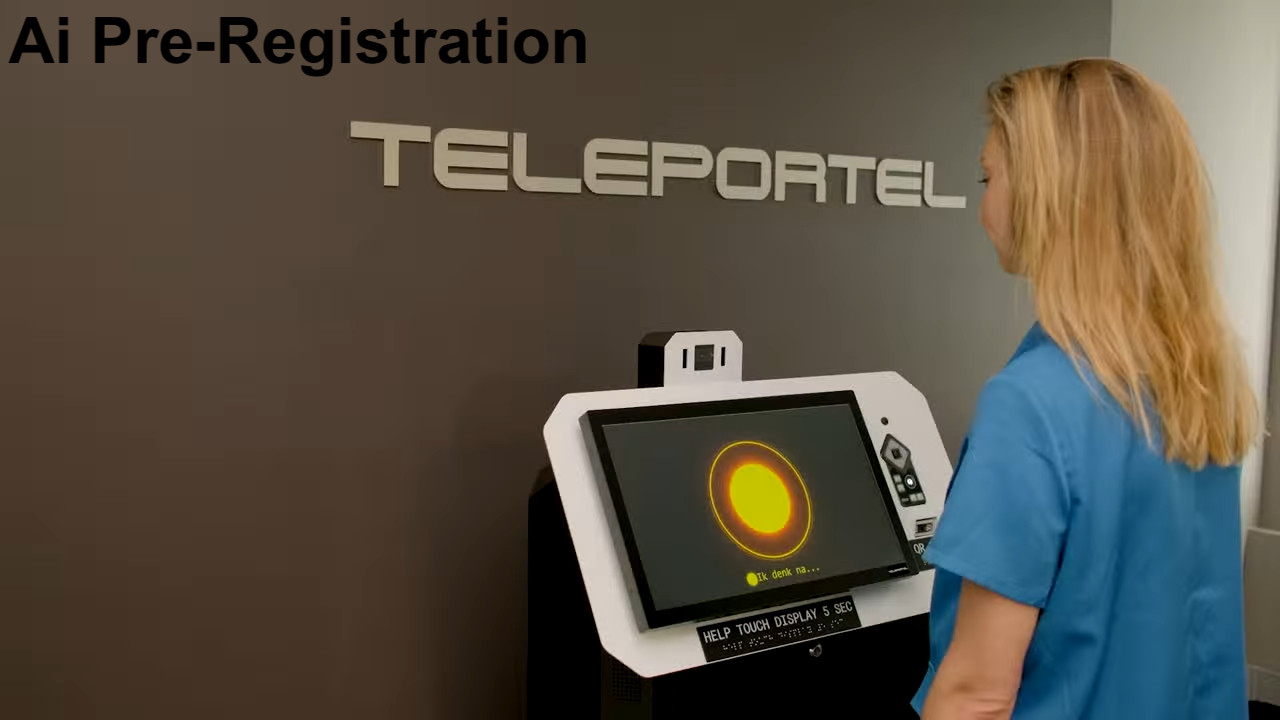 The Teleportel AI Receptionist handles the pre-registration, finds the appointment in the calendar, welcomes and registers the visitor, and notifies the host.