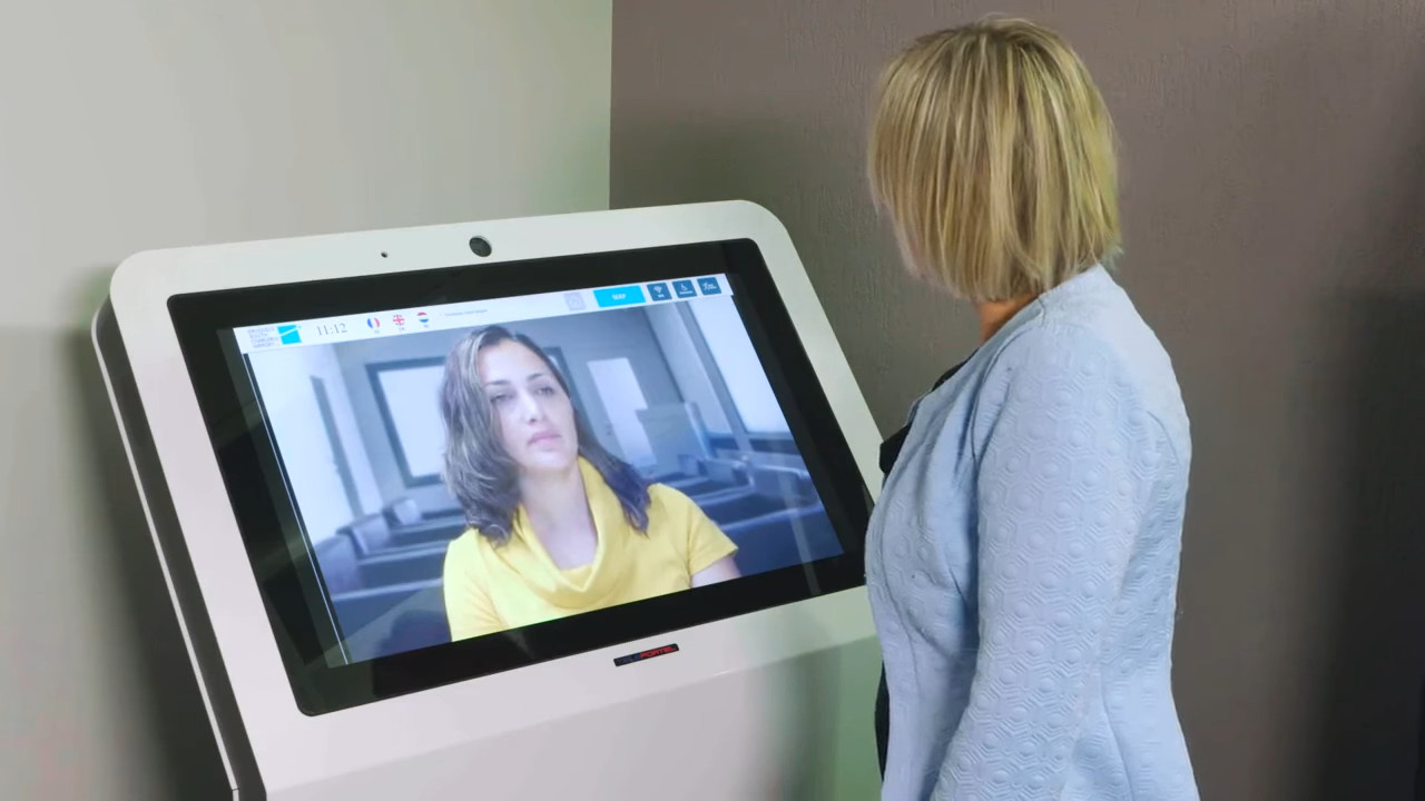 User interacting with a Teleportel solution