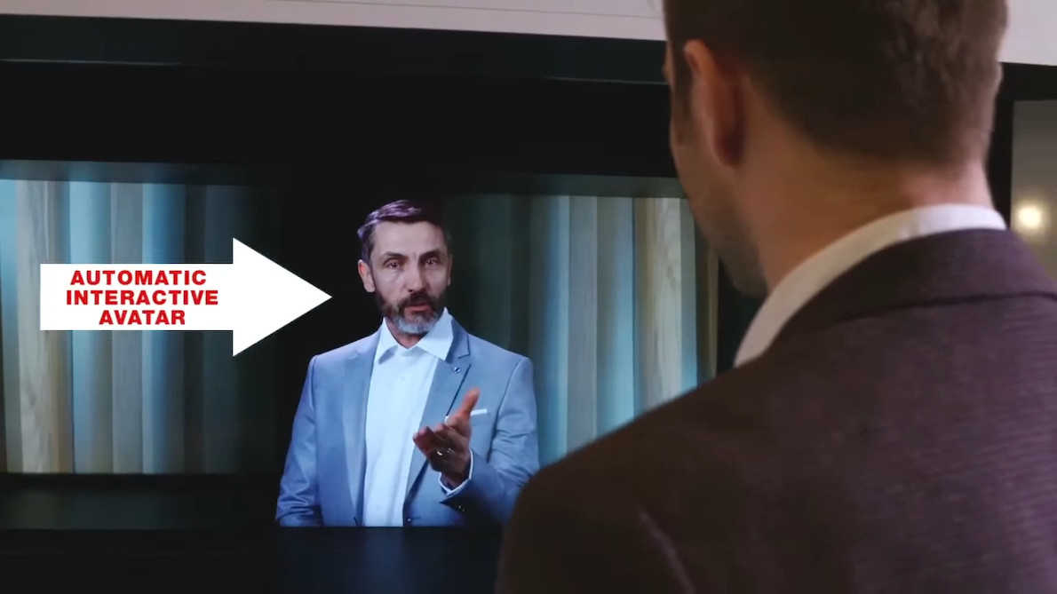 3D Virtual Receptionist | Life-Size Remote Reception with Real Eye Contact